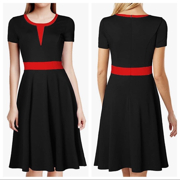 Woosea Dresses & Skirts - Boutique Brand Black/Red Colorblock Dress